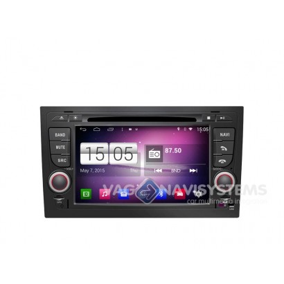 Navidroid® Audi A4 (8E) 2003/08 - Android 4.4.4, GPS, 7" HD 1080P, DVD, BT, WI-FI, Quad Core, 16GB, Mirror Link