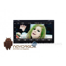 Navidroid® - Android 4.4.4, GPS, 7" HD 1080P, DVD, BT, WI-FI, Quad Core, 16GB, Mirror Link, 2-DIN