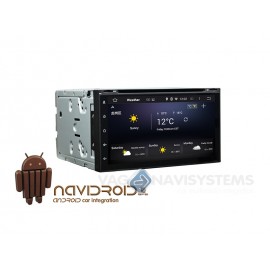 Navidroid® - Android 4.4.4, GPS, 7" HD 1080P, DVD, BT, WI-FI, Quad Core, 16GB, Mirror Link, 2-DIN