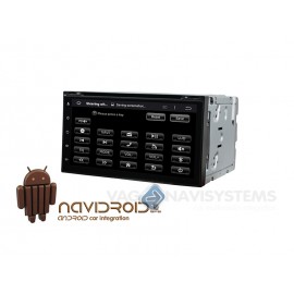 Navidroid® - Android 4.4.4, GPS, 7" HD 1080P, DVD, BT, WI-FI, Quad Core, 16GB, Mirror Link, 2-DIN