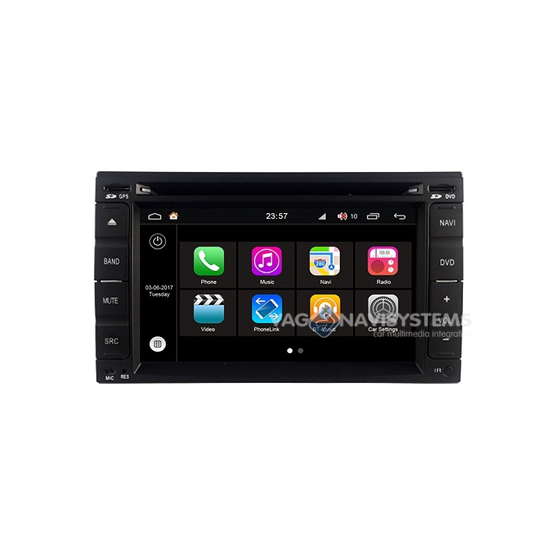 Navidroid® Doble DIN Universal 2 - Android 8.0, GPS, 6.2" HD 1080P, DVD, BT, WI-FI, Octa Core, 32GB, Mirror Link