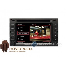 Navidroid® Volkswagen - Android 4.4.4, GPS, 6.2" HD 1080P, DVD, BT, WI-FI, Quad Core, 16GB, Mirror Link