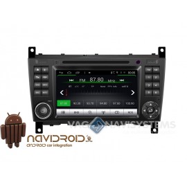 Navidroid® Mercedes 2004/10 Clase C, CLC, CLS, G - Android 4.4.4, GPS, 7" HD 1080P, DVD, BT, WI-FI, Quad Core, 16GB, Mirror Link