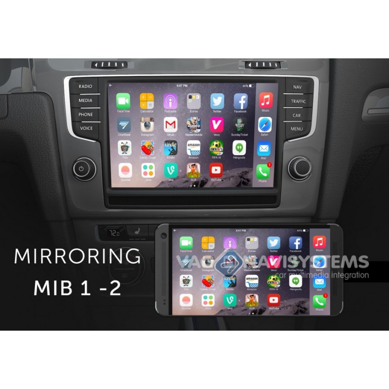 Kit de reequipamiento - Screen Mirroring - Audi, Volkswagen, Seat y Skoda para sistemas MIB