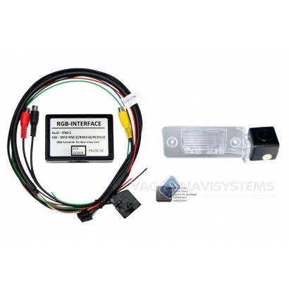Kit de reequipamiento - Cámara trasera integrada aftermarket - Volkswagen Touareg (7L) - RNS2