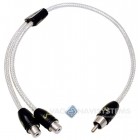 Cable adaptador vídeo - RCA - 30 cm. - "Y" 2 hembra - 1 macho