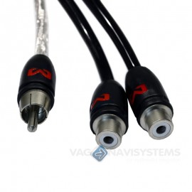 Cable adaptador audio - RCA - 30 cm. - "Y" 2 hembra - 1 macho