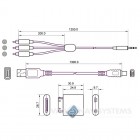 Adaptador AV + cable de sincronización - iPod / iPhone / iPad