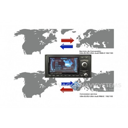 USA-EU/EU-USA Conversion Service for Audi RNS-E 192/193 navigation systems