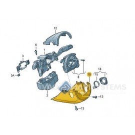 8V0953512A4PK - Trim lower section for models with cruise control system