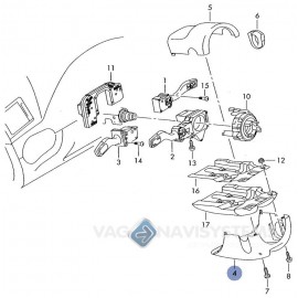 8E0953512P - Trim lower section for models with cruise control system A4 (8E) B6