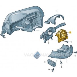 8K0953512E - Coil spring with electronics and steering angle sensor