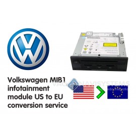 Servicio de conversión USA a EU para unidades de infotainment MIB1 de vehículos Volkswagen