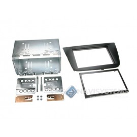 Marco Autoradio 2 DIN - Seat Altea 5P / Toledo 5P con cajón y soportes de metal - Negro