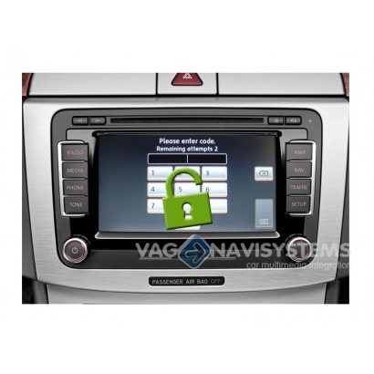 RNS 510 - Desbloqueo de código PIN Volkswagen RNS 510, Seat Mediasystem 1.0 y Skoda Columbus