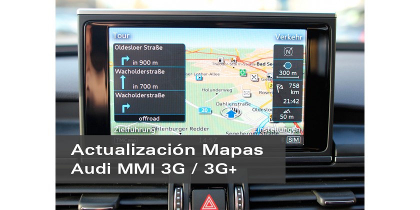 Servicio de actualización de mapas - Audi MMI 3G y 3G+ High (Europa 2016/2017)